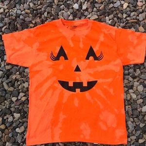 Pumpkin tye dye shirt kids large